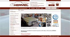 Desktop Screenshot of oldtimer-ersatzteile-hermel.de